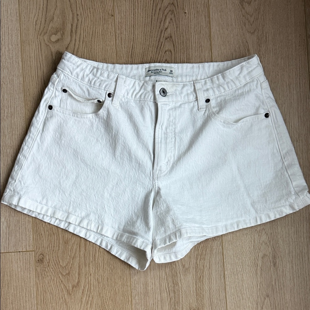Abercrombie & Fitch White Women's Denim Shorts